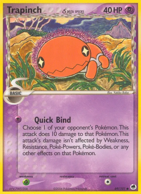 Trapinch δ, Pokémon card