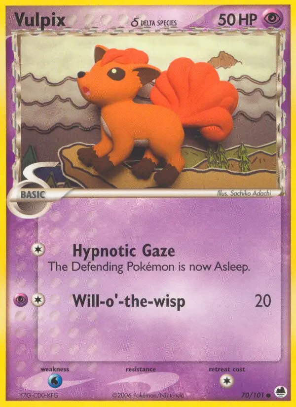 Vulpix δ, Pokémon card