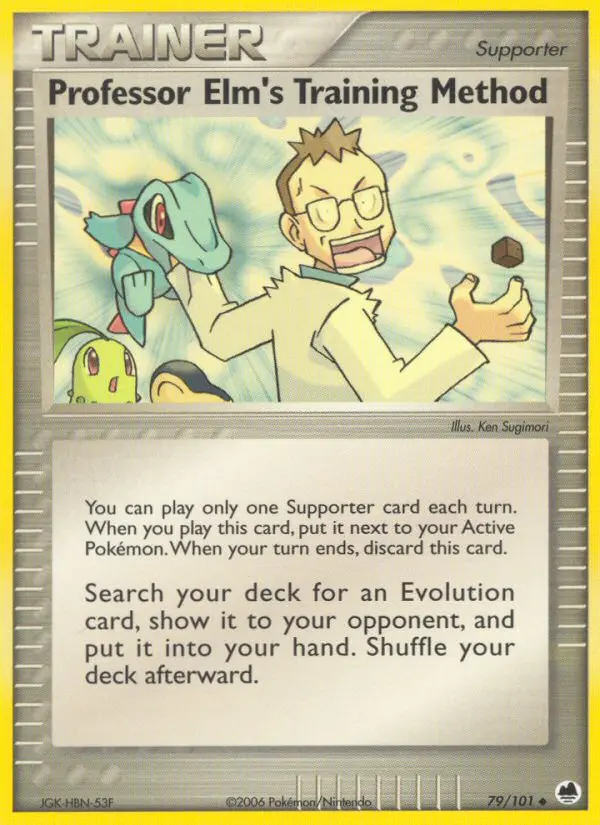 Professor Elm's Training Method, Pokémon card