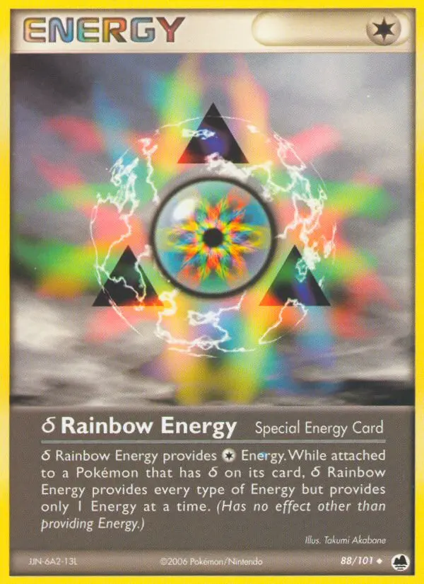 δ Rainbow Energy, Pokémon card