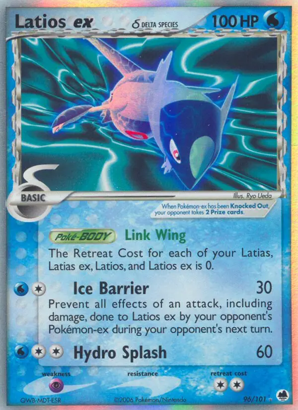Latios ex δ, Pokémon card