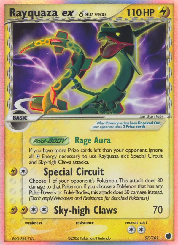 Rayquaza ex δ, Pokémon card