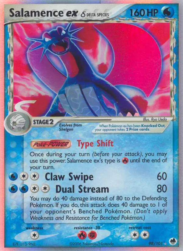 Salamence ex δ, Pokémon card