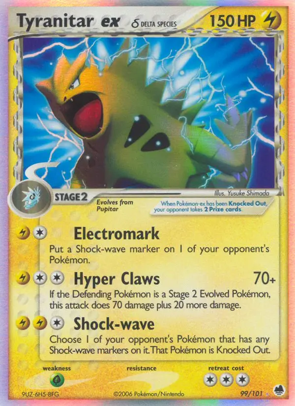 Tyranitar ex δ, Pokémon card