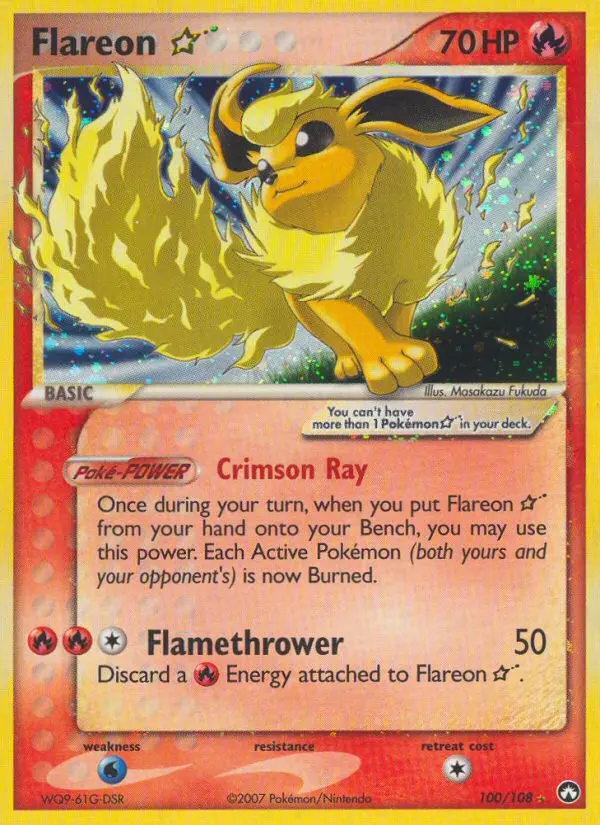 Flareon ☆, Pokémon card