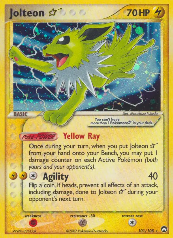 Jolteon ☆, Pokémon card