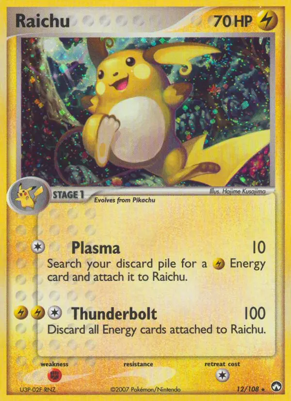 Raichu, Pokémon card