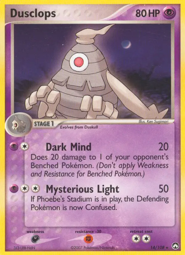 Dusclops, Pokémon card