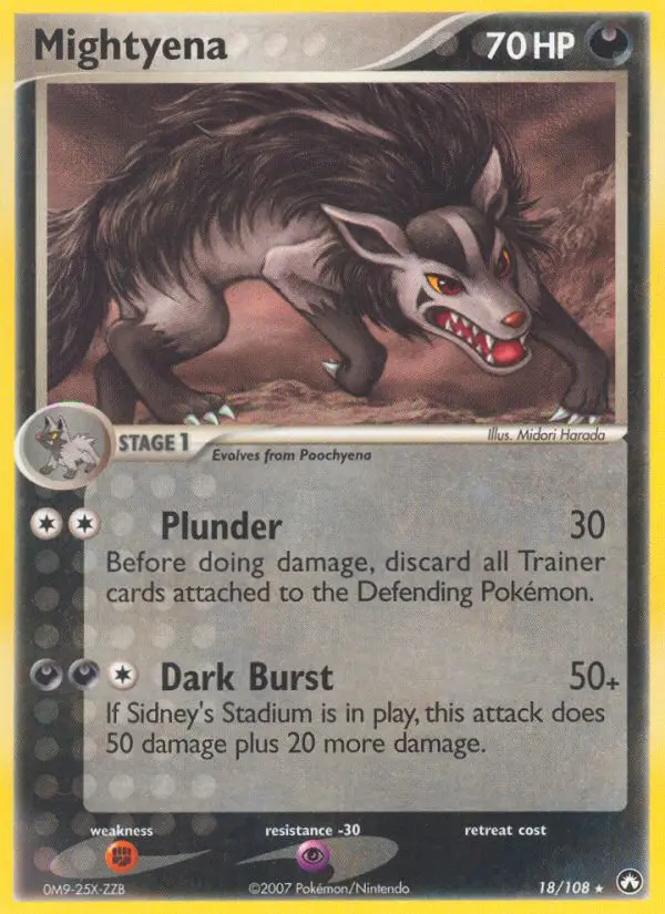 Mightyena, Pokémon card