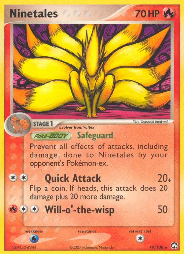 Ninetales, Pokémon card