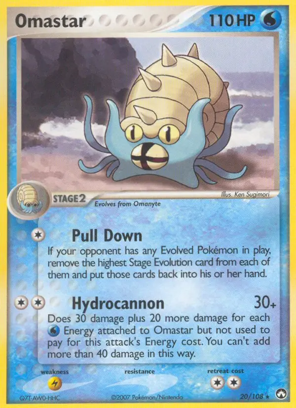 Omastar, Pokémon card