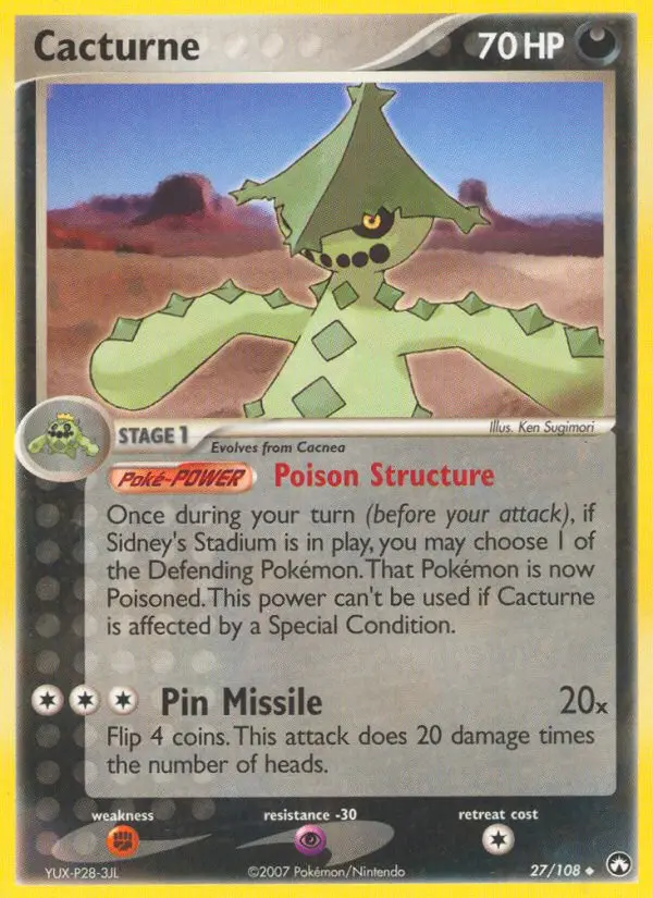 Cacturne, Pokémon card