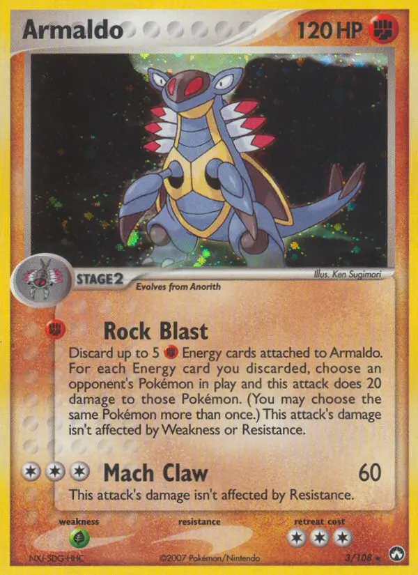 Armaldo, Pokémon card
