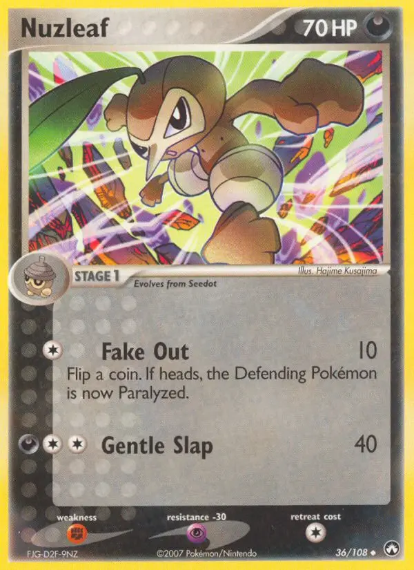 Nuzleaf, Pokémon card