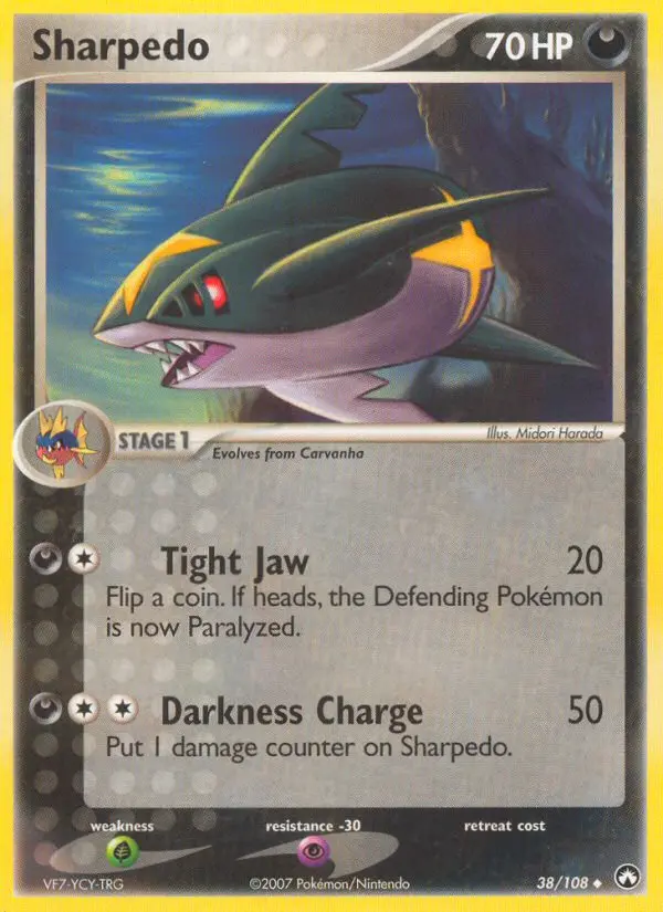 Sharpedo, Pokémon card