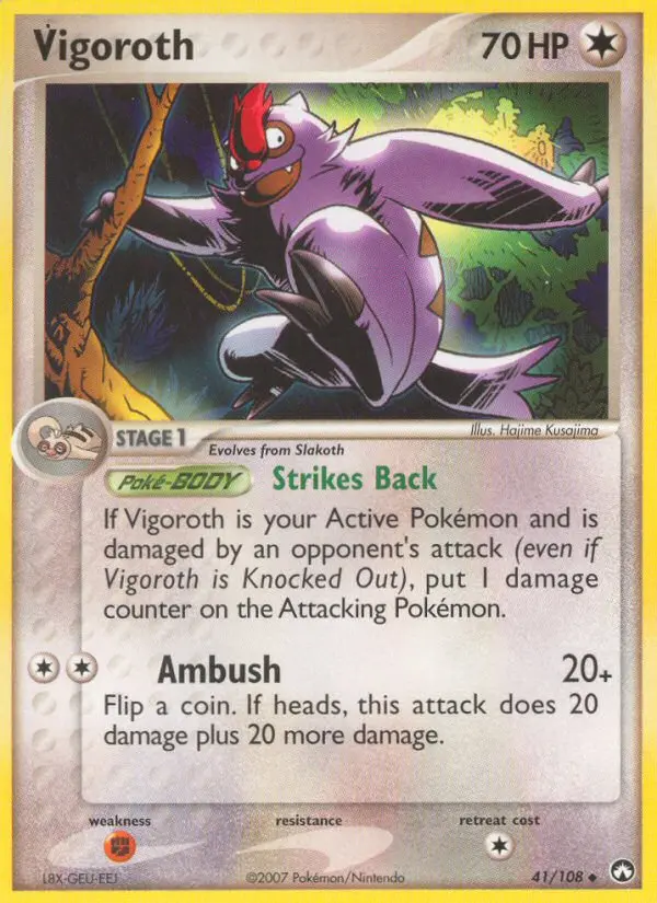 Vigoroth, Pokémon card