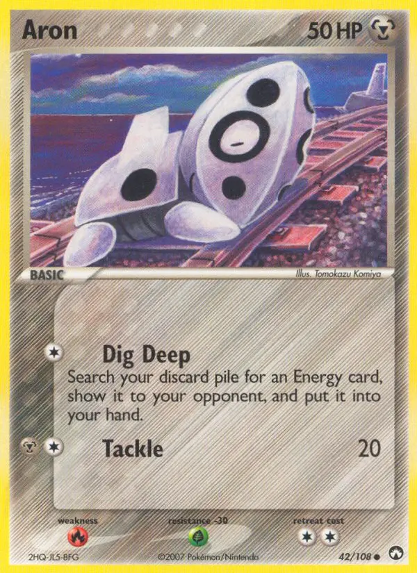 Aron, Pokémon card