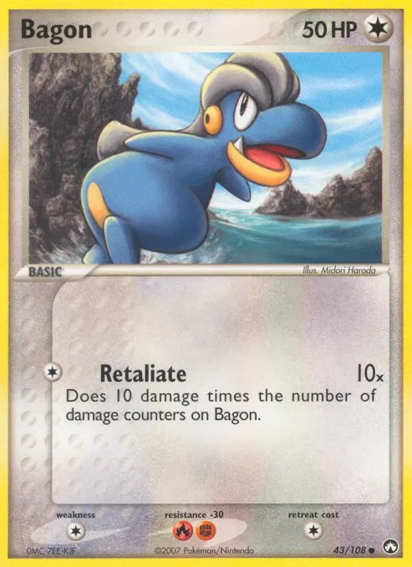 Bagon, Pokémon card
