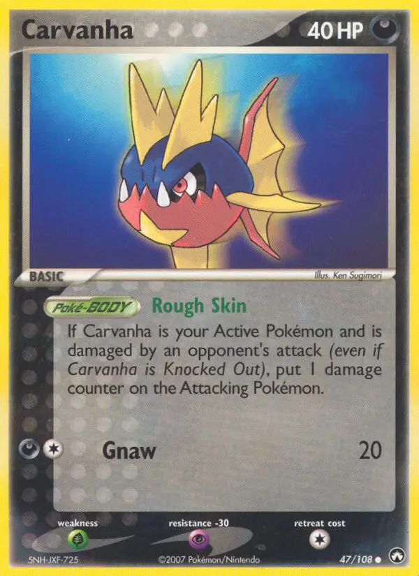 Carvanha, Pokémon card