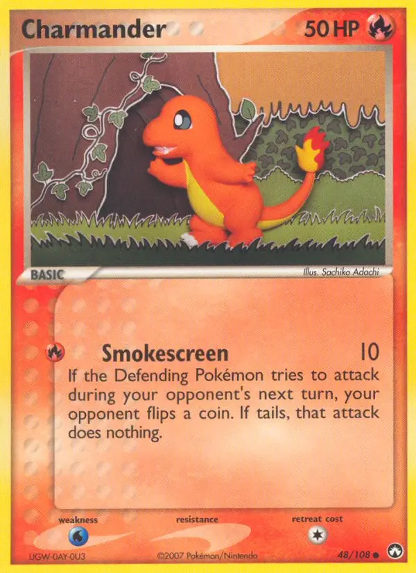 Charmander, Pokémon card