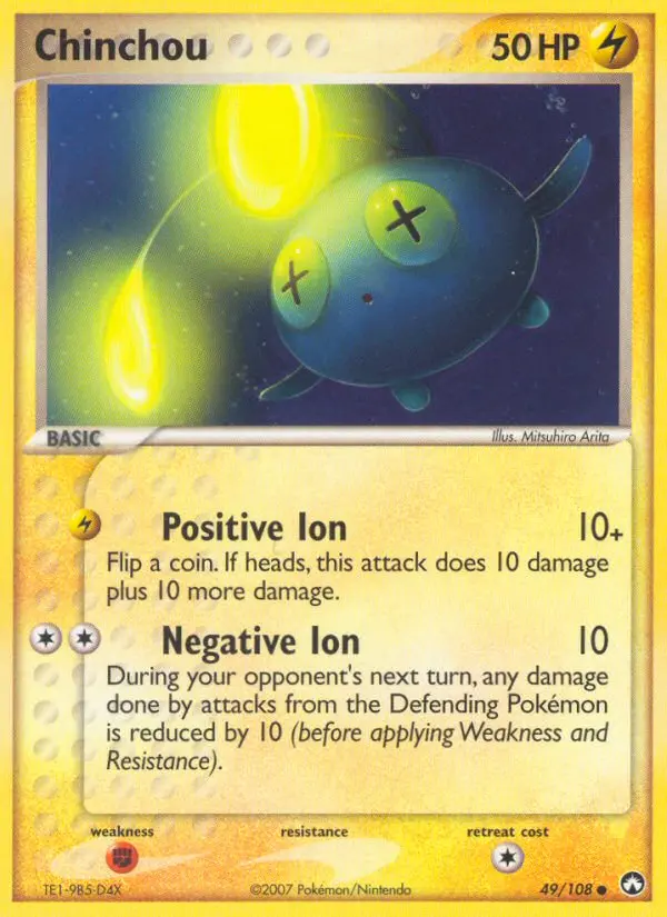 Chinchou, Pokémon card