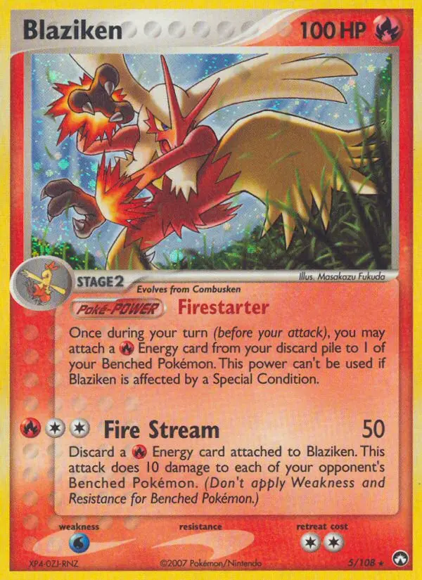 Blaziken, Pokémon card