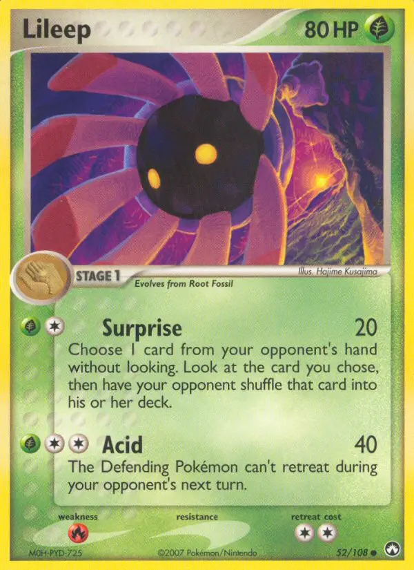 Lileep, Pokémon card