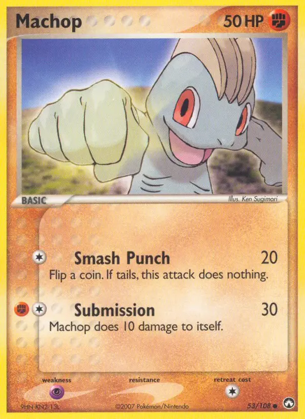 Machop, Pokémon card