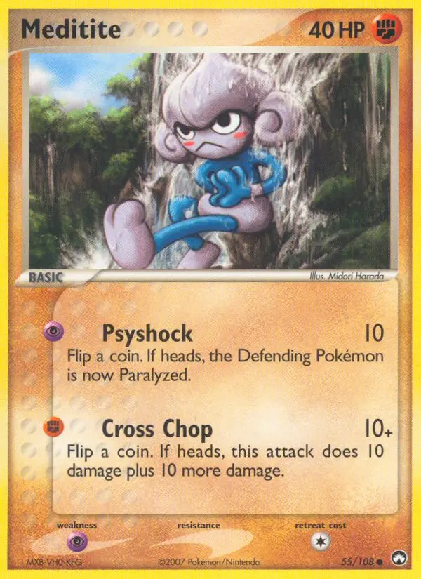 Meditite, Pokémon card
