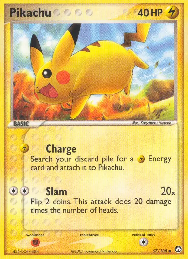 Pikachu, Pokémon card