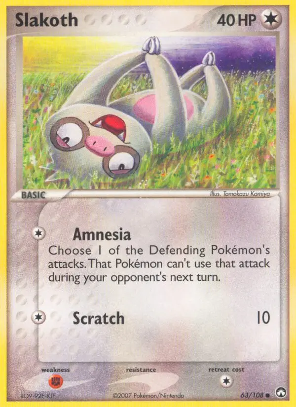 Slakoth, Pokémon card