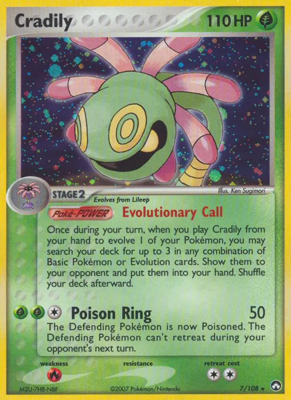 Cradily, Pokémon card
