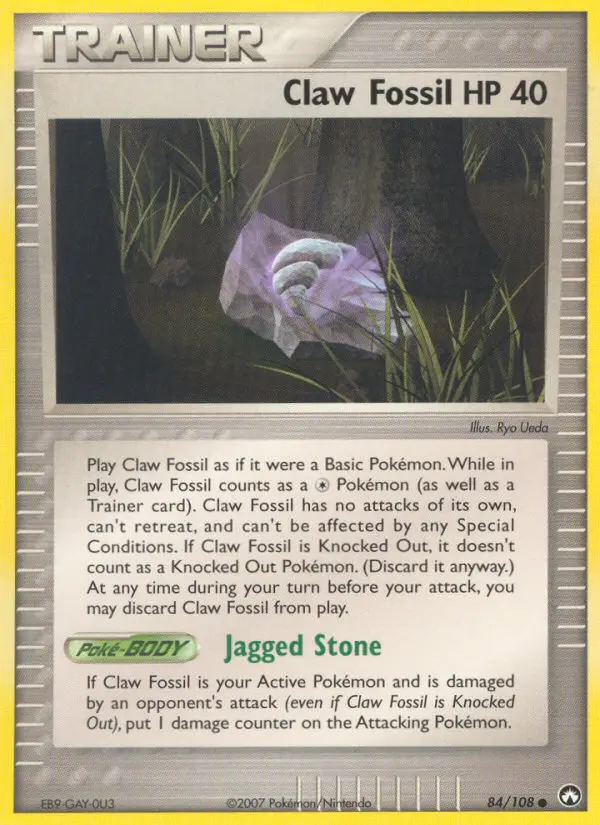 Claw Fossil, Pokémon card