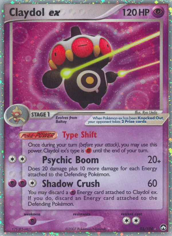 Claydol ex, Pokémon card