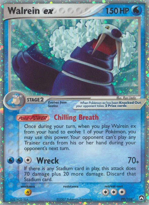 Walrein ex, Pokémon card