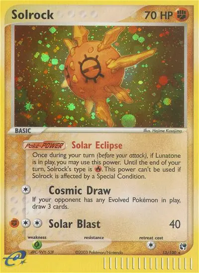 Solrock, Pokémon card