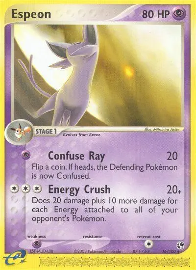 Espeon, Pokémon card