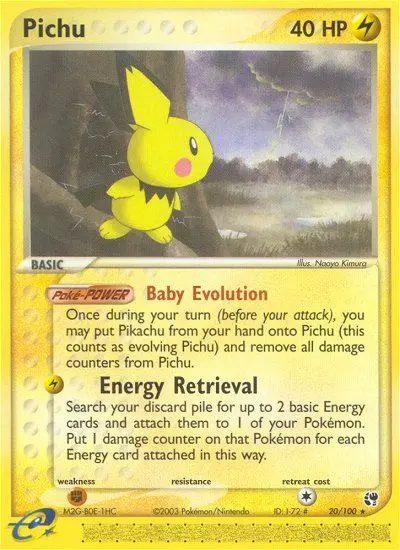 Pichu, Pokémon card