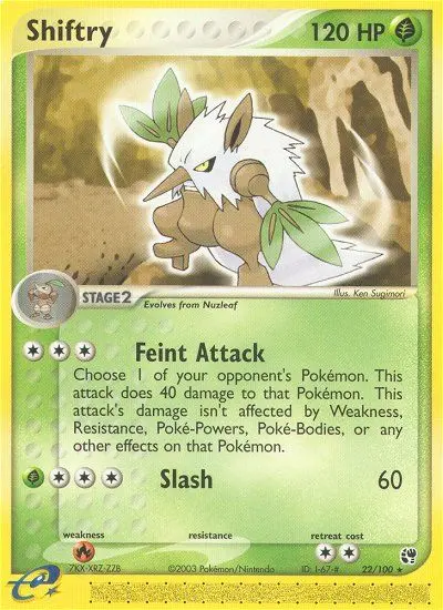 Shiftry, Pokémon card