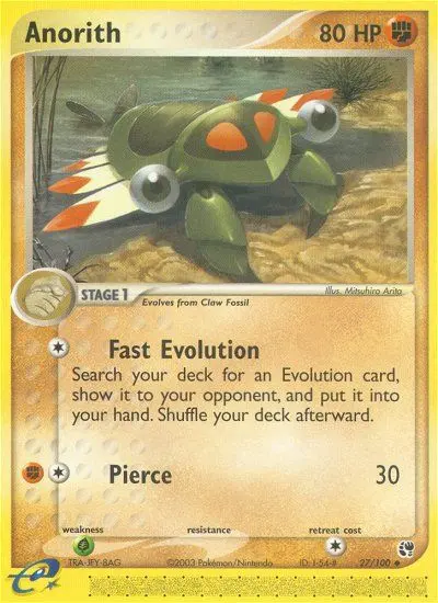 Anorith, Pokémon card