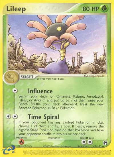 Lileep, Pokémon card
