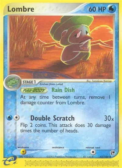 Lombre, Pokémon card