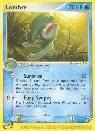 Lombre, Pokémon card