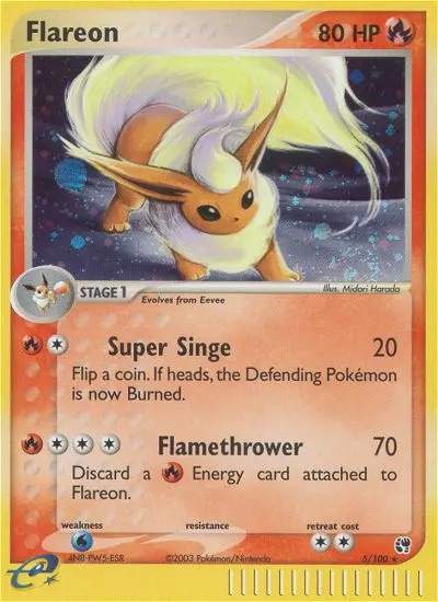 Flareon, Pokémon card