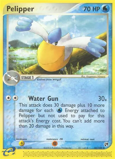 Pelipper, Pokémon card
