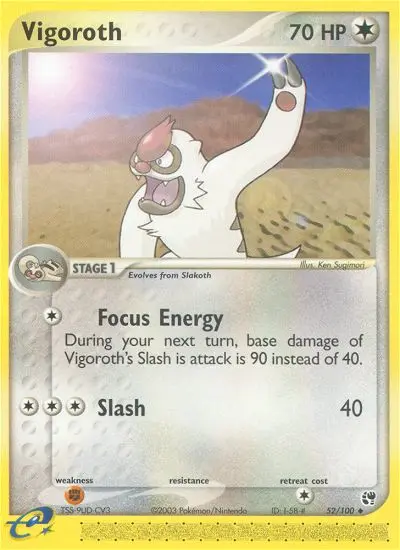 Vigoroth, Pokémon card