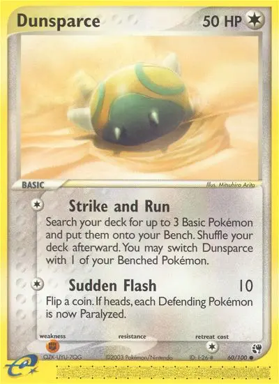 Dunsparce, Pokémon card
