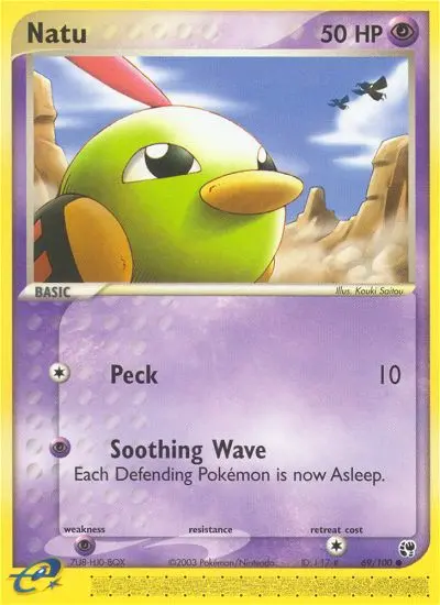 Natu, Pokémon card