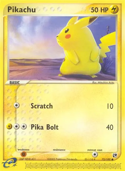 Pikachu, Pokémon card