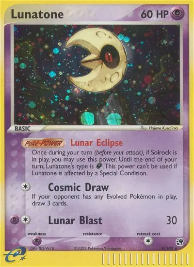 Lunatone, Pokémon card